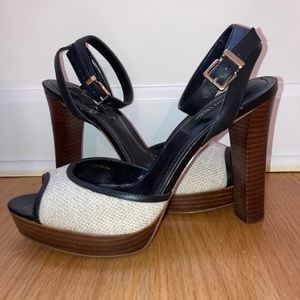 Beautiful open toe heels.